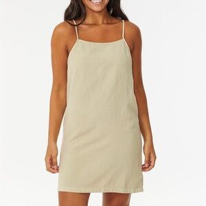 Rip Curl Premium Linen Slip Dress - Off White